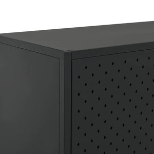 Schwarzes Stahl Sideboard 75 cm
