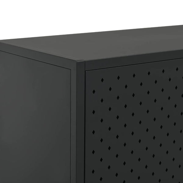 Schwarzes Stahl Sideboard 75 cm