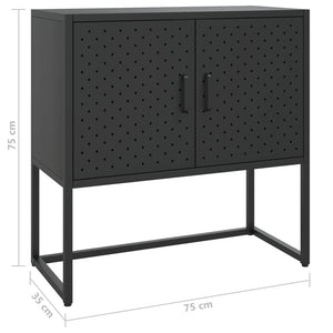 Schwarzes Stahl Sideboard 75 cm