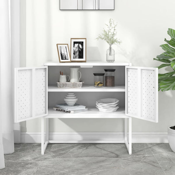Weißes Stahl Sideboard 75 cm