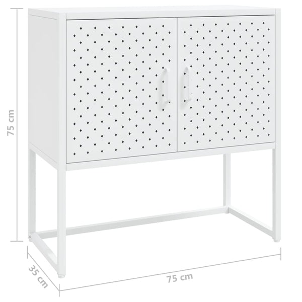 Weißes Stahl Sideboard 75 cm