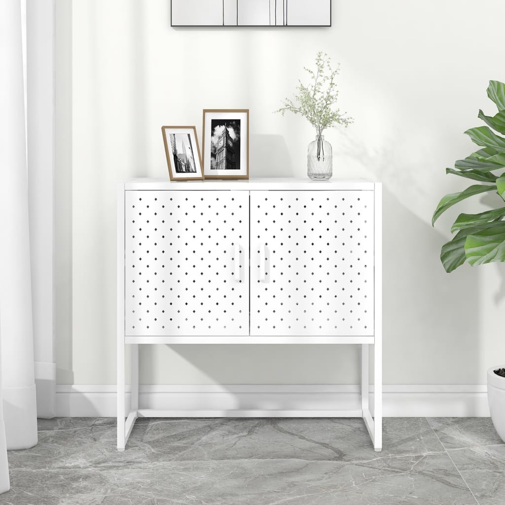 Weißes Stahl Sideboard 75 cm