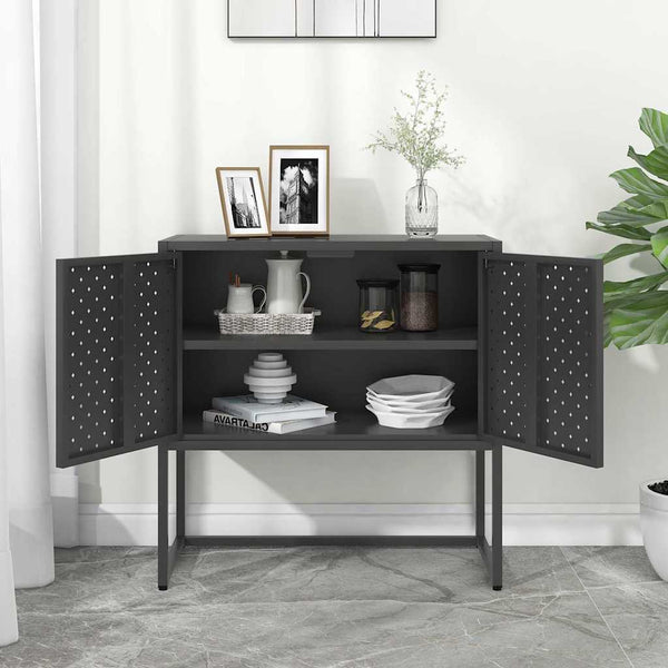 Anthrazit Sideboard 75x75 cm Stahl