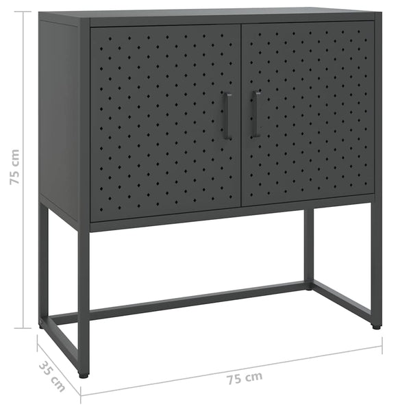 Anthrazit Sideboard 75x75 cm Stahl