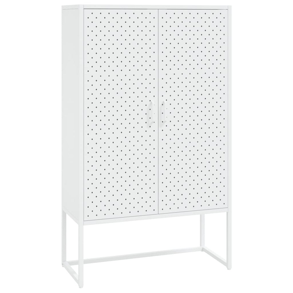 Weißes Highboard 80 cm Stahl
