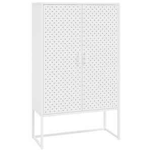 Weißes Highboard 80 cm Stahl