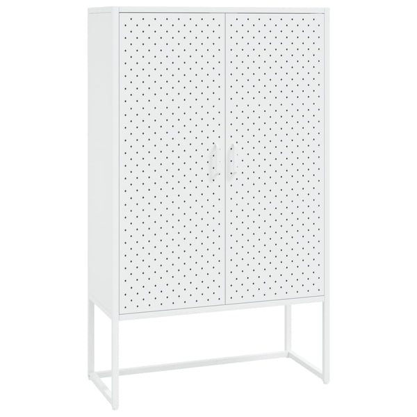 Weißes Highboard 80 cm Stahl