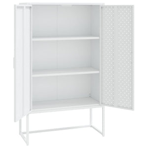 Weißes Highboard 80 cm Stahl