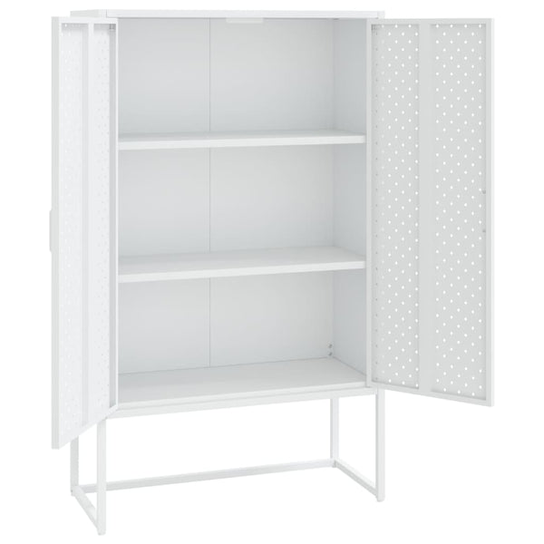 Weißes Highboard 80 cm Stahl