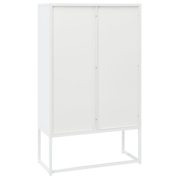Weißes Highboard 80 cm Stahl