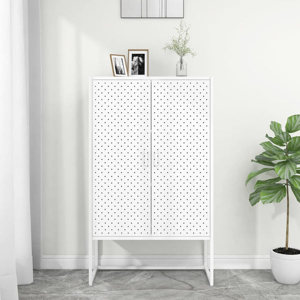 Weißes Highboard 80 cm Stahl