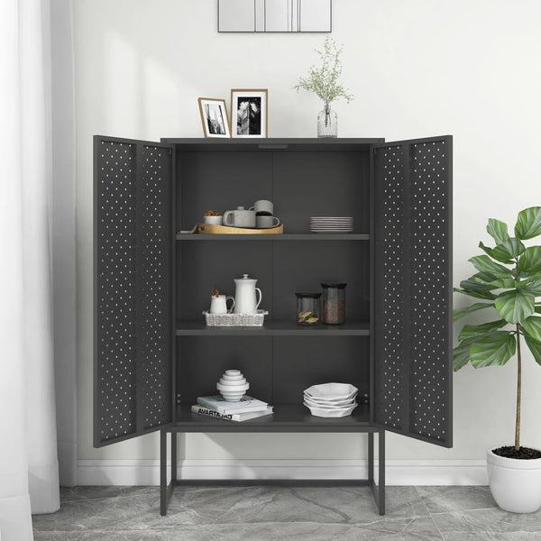Anthrazit Highboard 80x35x135 cm
