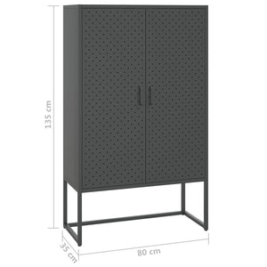 Anthrazit Highboard 80x35x135 cm
