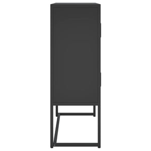 Schwarzes Highboard 80x100 cm aus Stahl