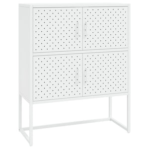 Weißes Highboard 80x100 cm Stahlschrank