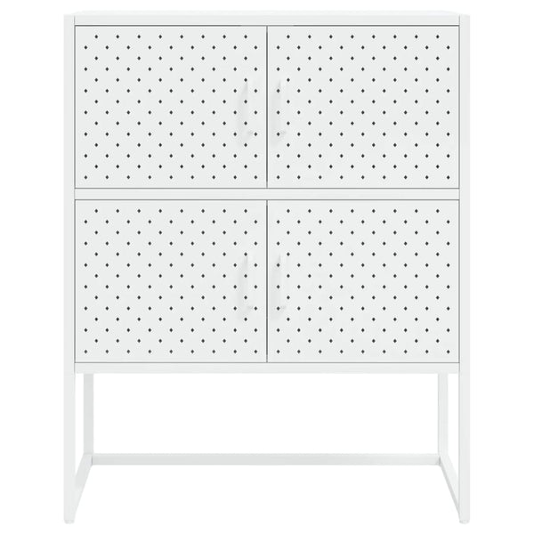 Weißes Highboard 80x100 cm Stahlschrank