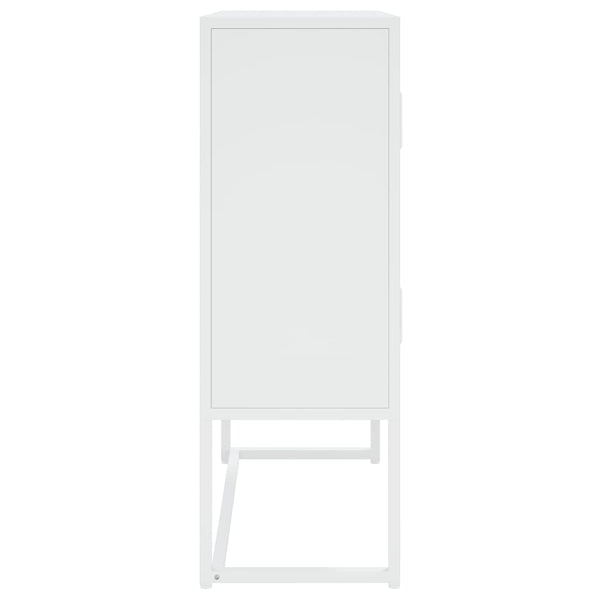 Weißes Highboard 80x100 cm Stahlschrank