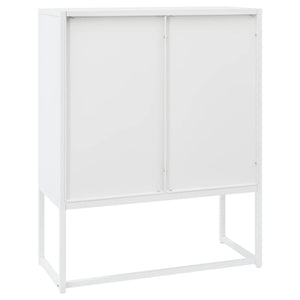 Weißes Highboard 80x100 cm Stahlschrank