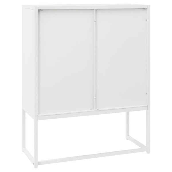 Weißes Highboard 80x100 cm Stahlschrank