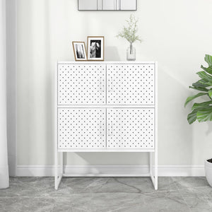 Weißes Highboard 80x100 cm Stahlschrank