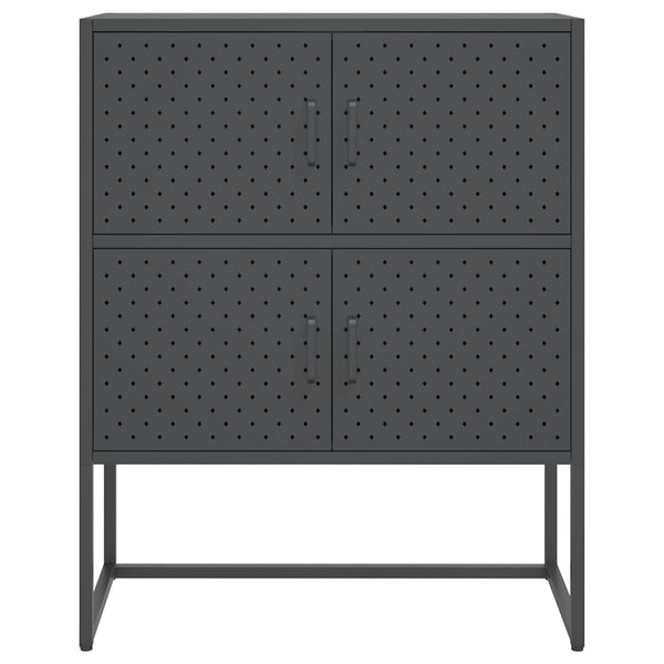 vidaXL Highboard Anthracite 80x35x100 cm Steel
