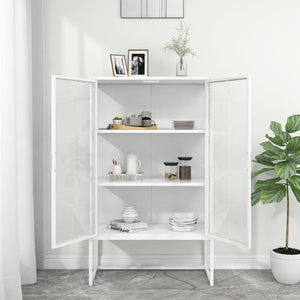 Highboard Weiß 80x35x135 cm