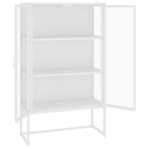 Highboard Weiß 80x35x135 cm