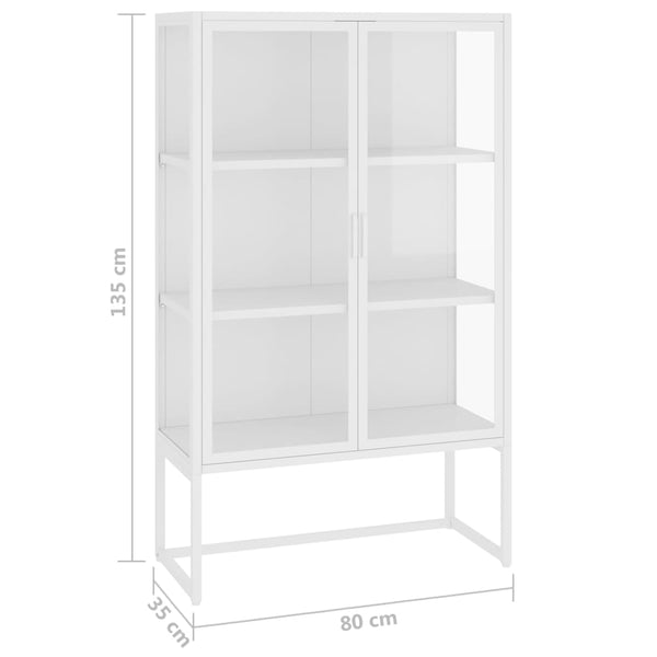 Highboard Weiß 80x35x135 cm