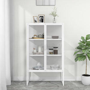 Highboard Weiß 80x35x135 cm