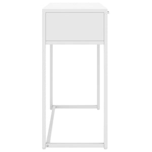 vidaXL Table console blanc 72x35x75 cm acier