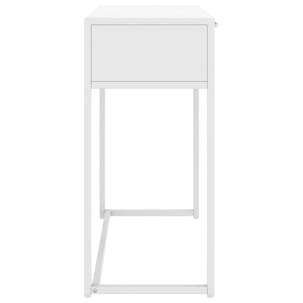 vidaXL Table console blanc 72x35x75 cm acier