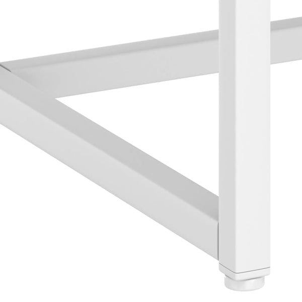 vidaXL Table console blanc 72x35x75 cm acier