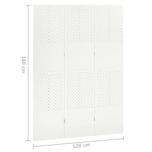 Weißer Raumteiler 3-teilig 120x180 cm