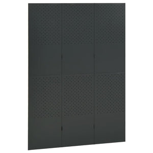 vidaXL Séparateur de pièce à 3 panneaux Anthracite 120x180 cm Acier