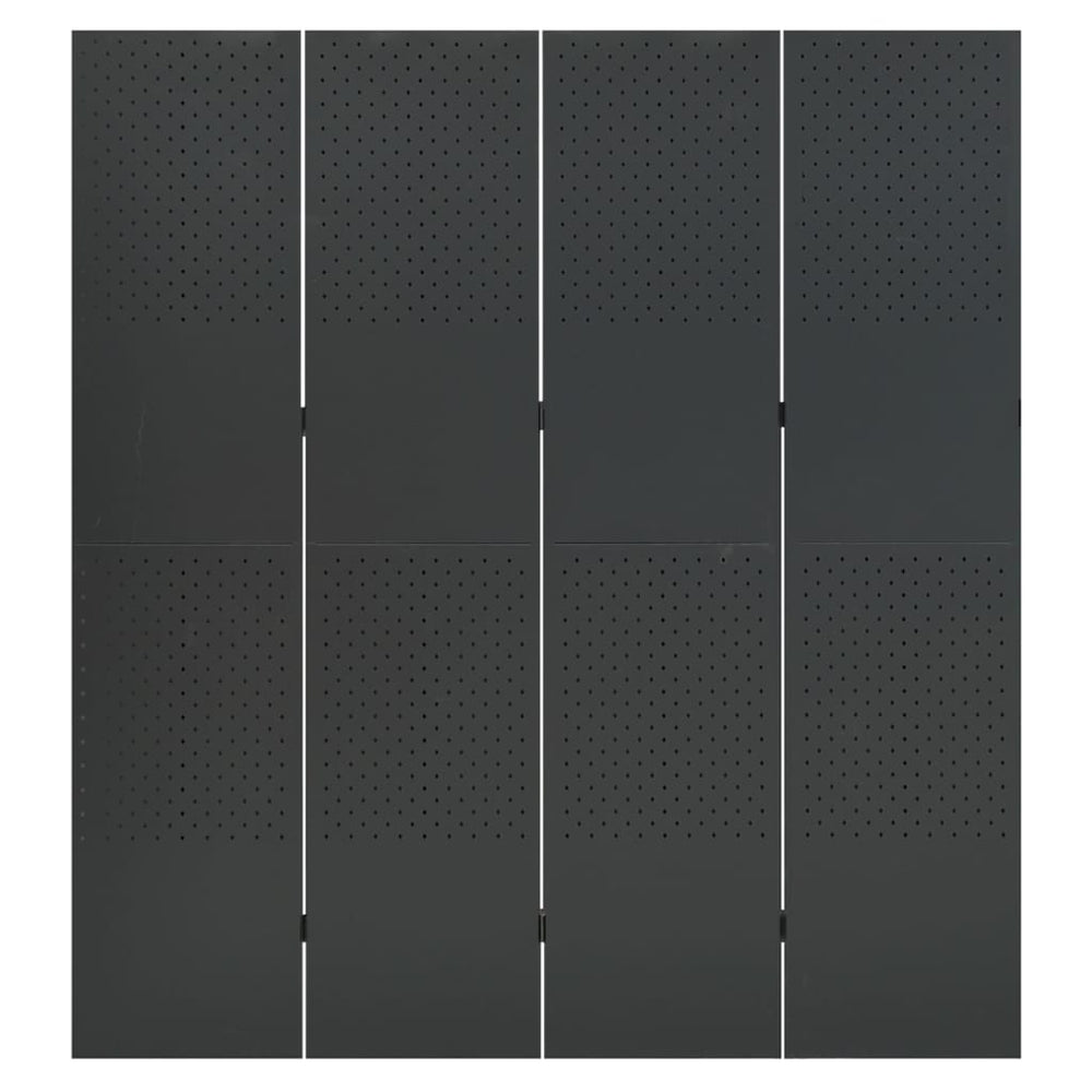 Anthrazit Raumteiler 160x180 cm Stahl