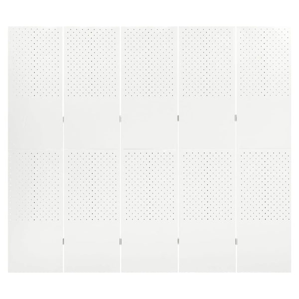 Weißer Raumteiler 5-teilig, 200x180 cm