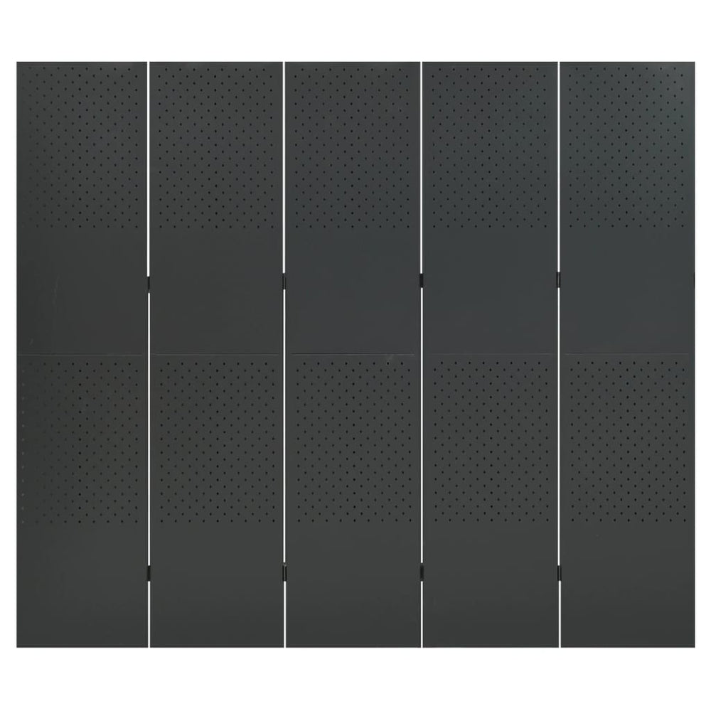 Anthrazit Raumteiler 200x180 cm Stahl