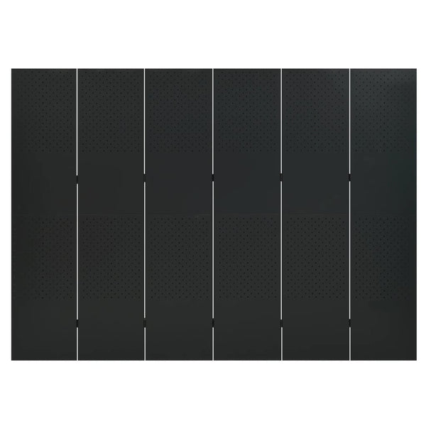 Schwarzer Raumteiler 240x180 cm Stahl
