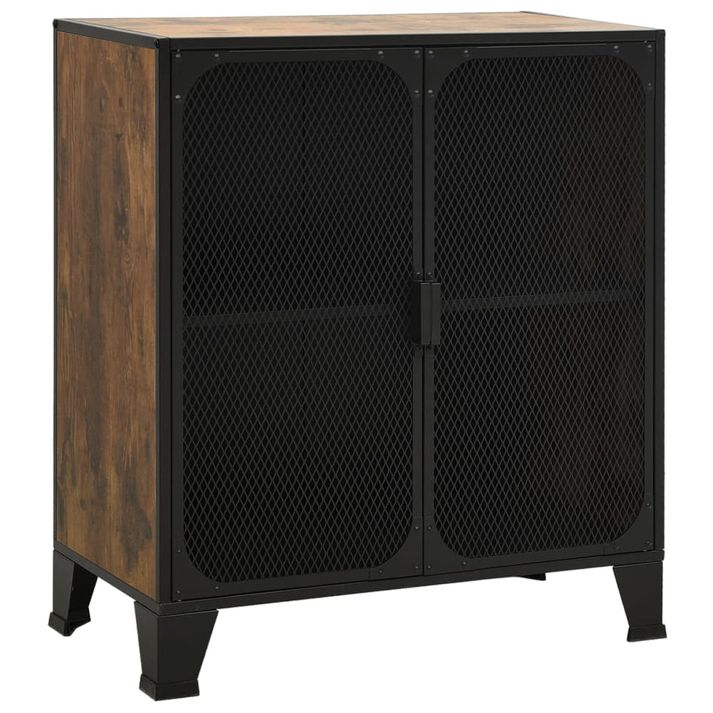 Rustikaler Aufbewahrungsschrank Braun 72x82 cm