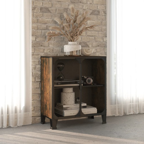 Rustikaler Aufbewahrungsschrank Braun 72x82 cm