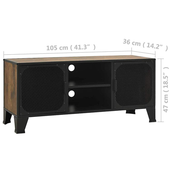 Rustikaler TV-Schrank Braun 105 cm