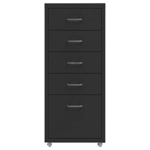 Rollbarer Aktenschrank Schwarz Metall