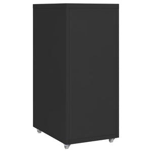 Rollbarer Aktenschrank Schwarz Metall