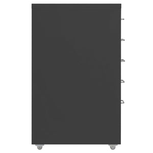vidaXL Classeur à roulettes anthracite 28x41x69 cm Métal