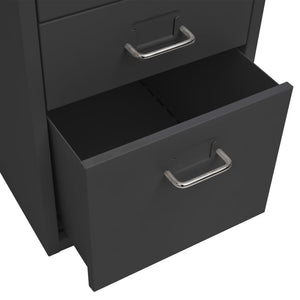 vidaXL Classeur à roulettes anthracite 28x41x69 cm Métal