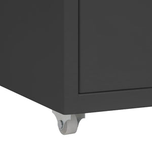 vidaXL Classeur à roulettes anthracite 28x41x69 cm Métal