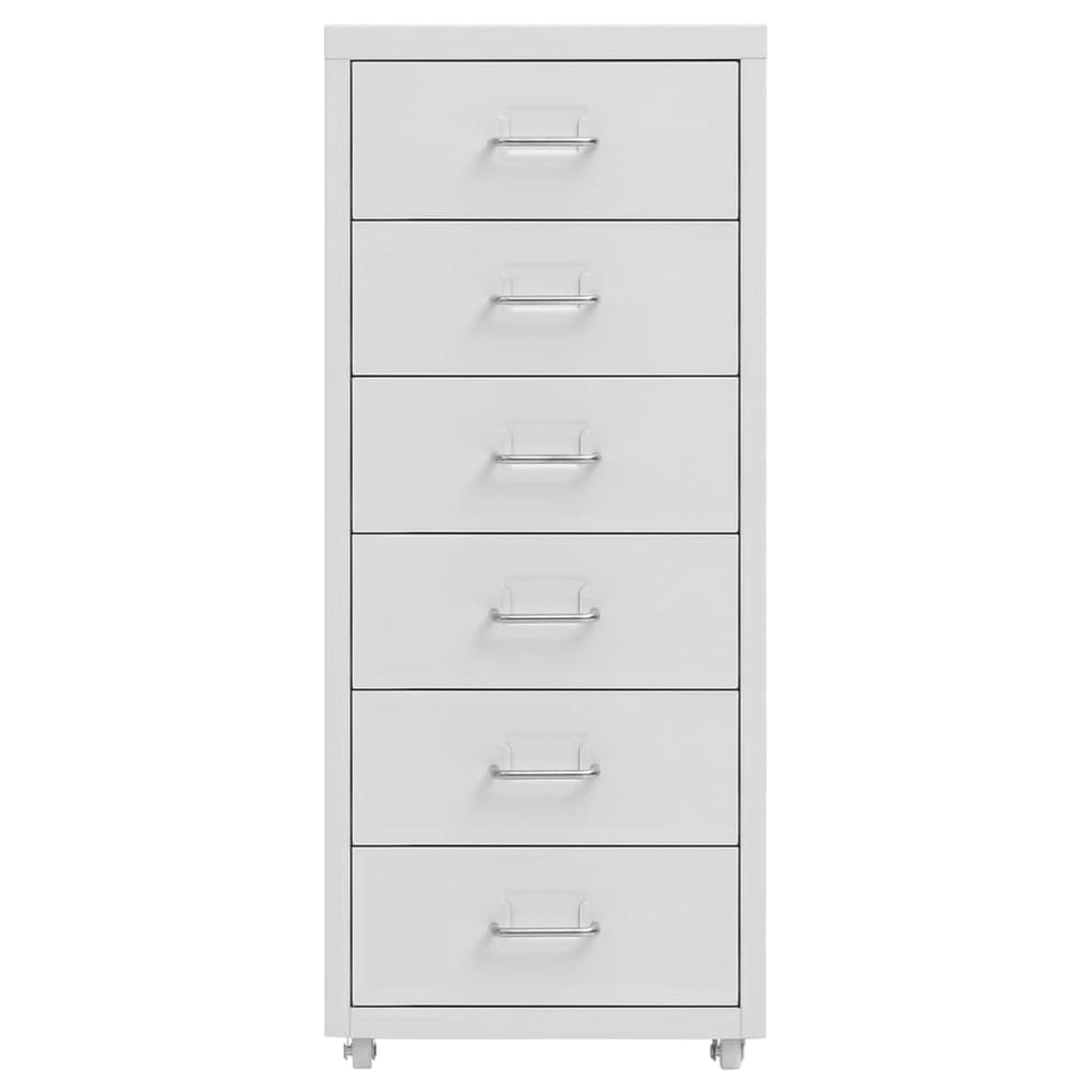 Rollbarer Aktenschrank Grau Metall