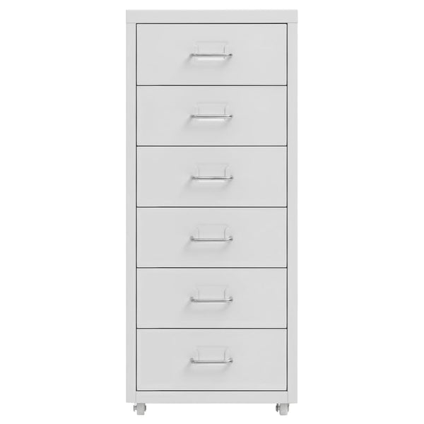 vidaXL Caisson à tiroirs roulant gris 28x41x69 cm Métal