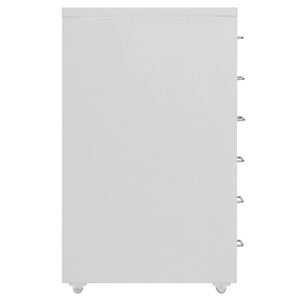 vidaXL Caisson à tiroirs roulant gris 28x41x69 cm Métal