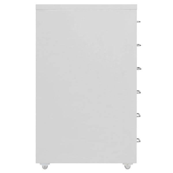 vidaXL Caisson à tiroirs roulant gris 28x41x69 cm Métal